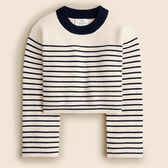 J crew Spring Street ribbed cashmere crewneck sweater in stripe - Picture 4 of 5